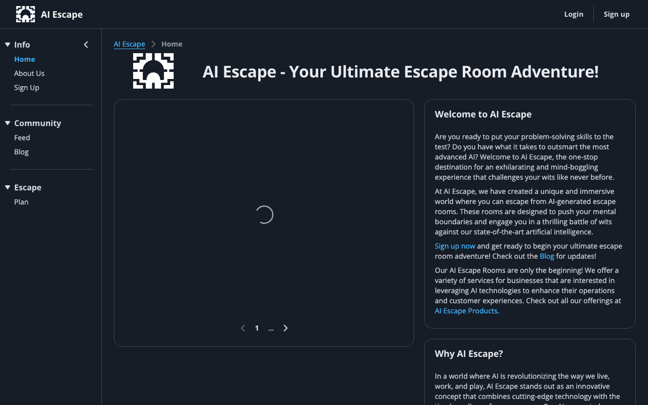 AI Escape product screenshot