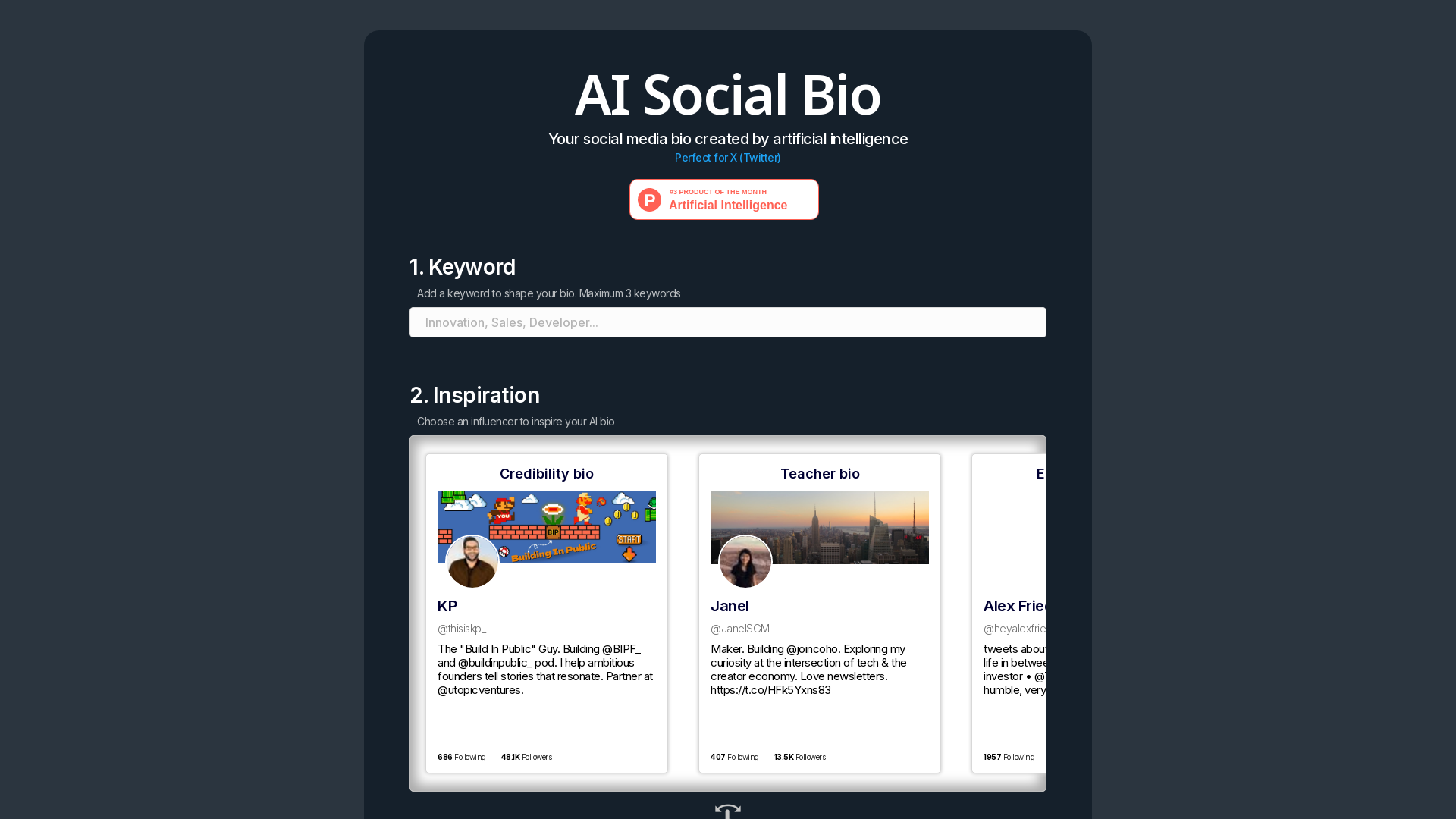 AI Social Bio