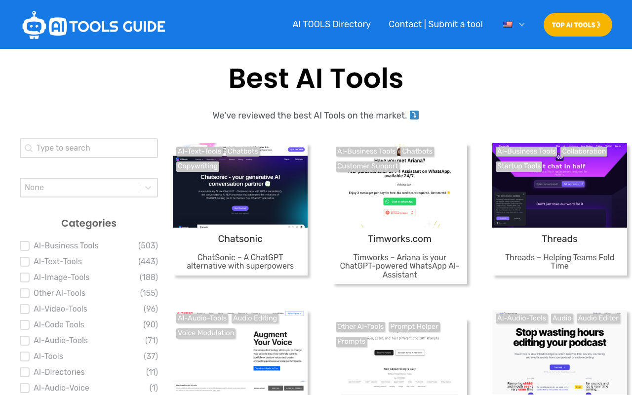 AI Tools product screenshot