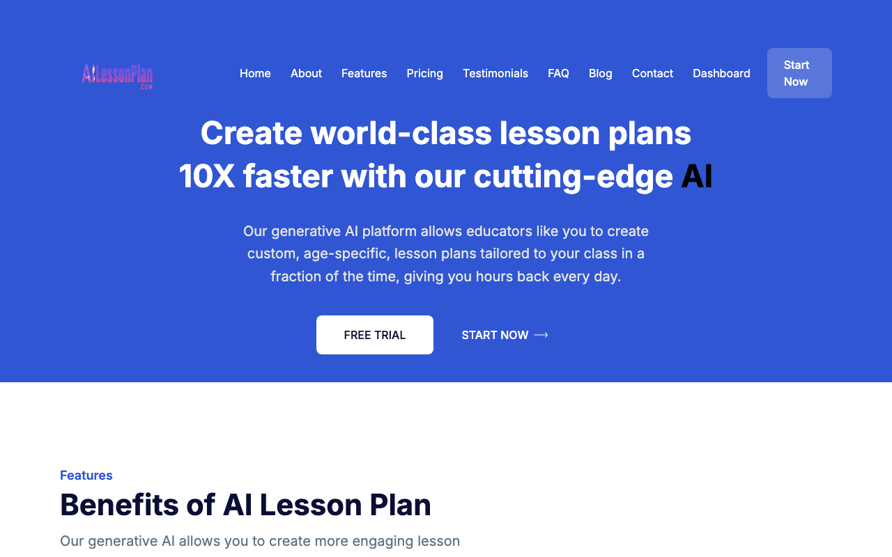 AiLessonPlan product screenshot