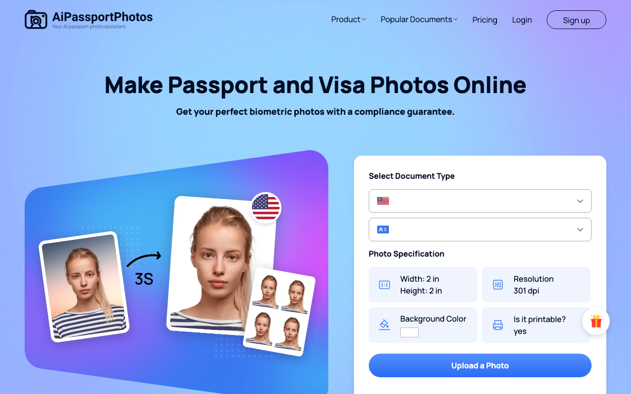 AiPassportPhotos product screenshot