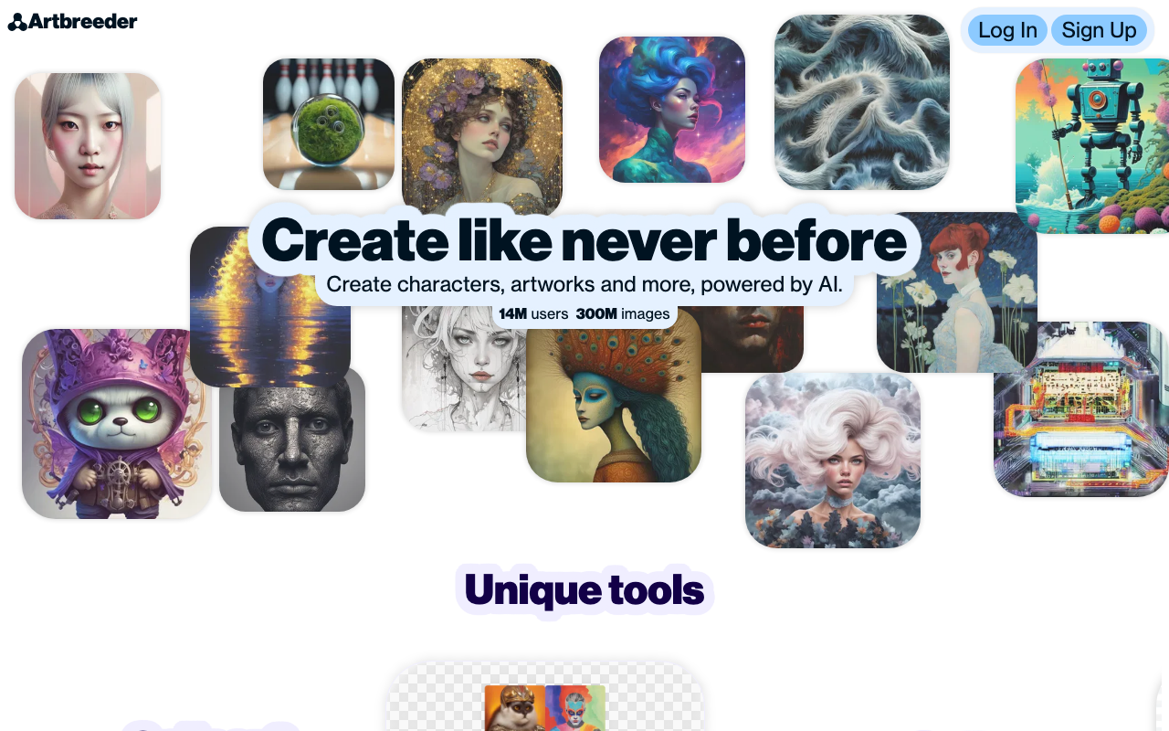 Artbreeder product screenshot