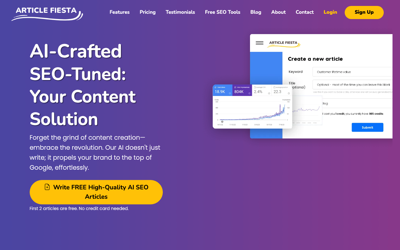 Article Fiesta product screenshot