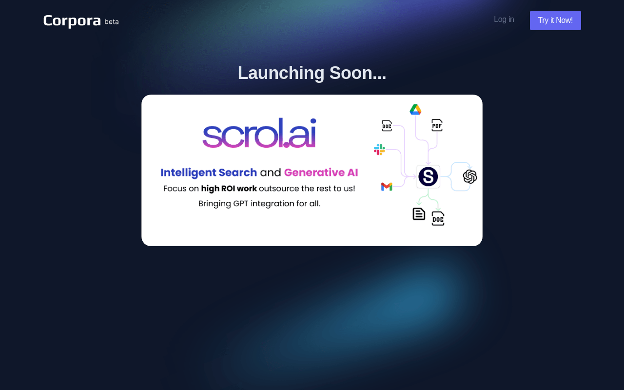 Askcorpora.com product screenshot