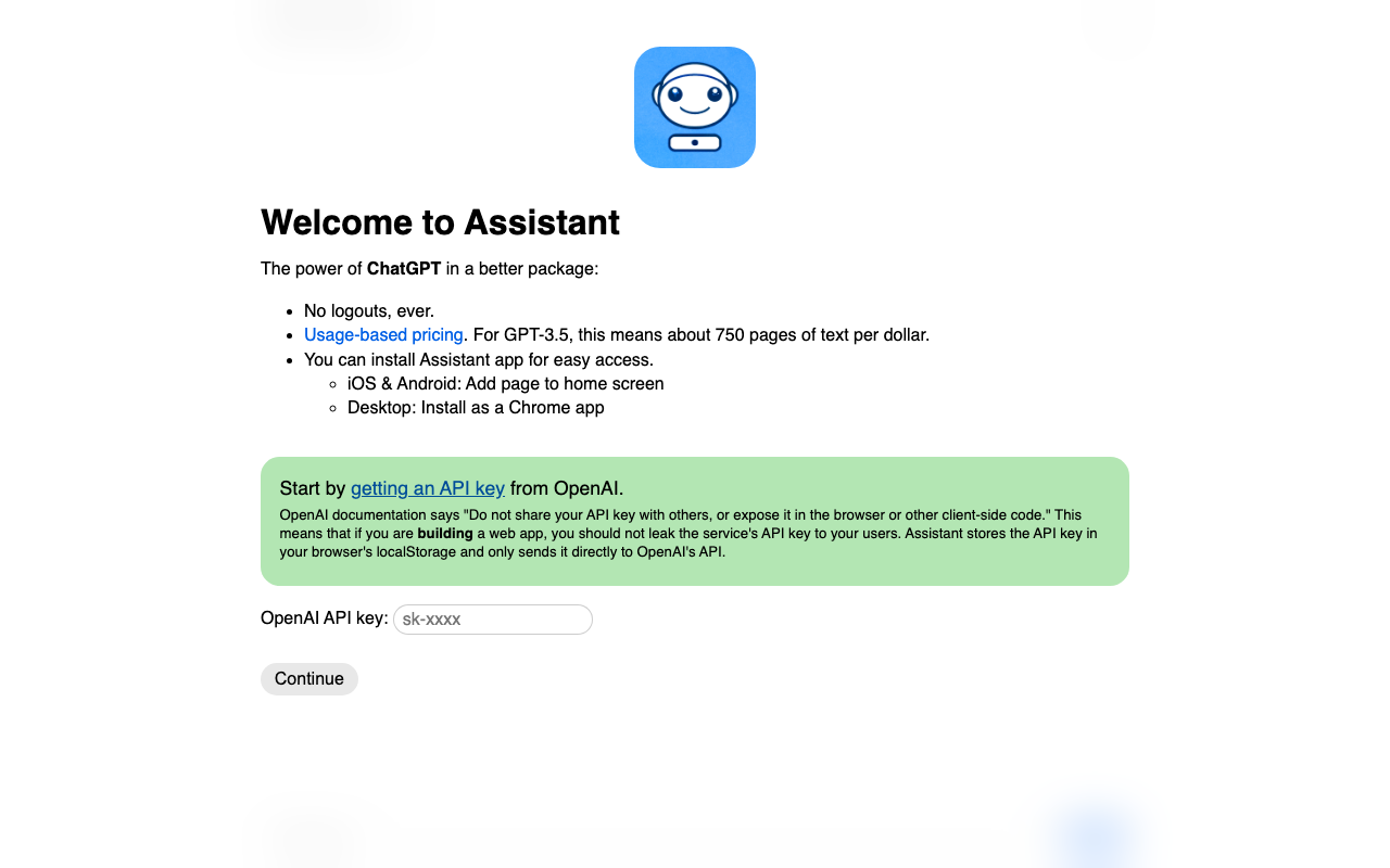 Assistant.bloat.app product screenshot
