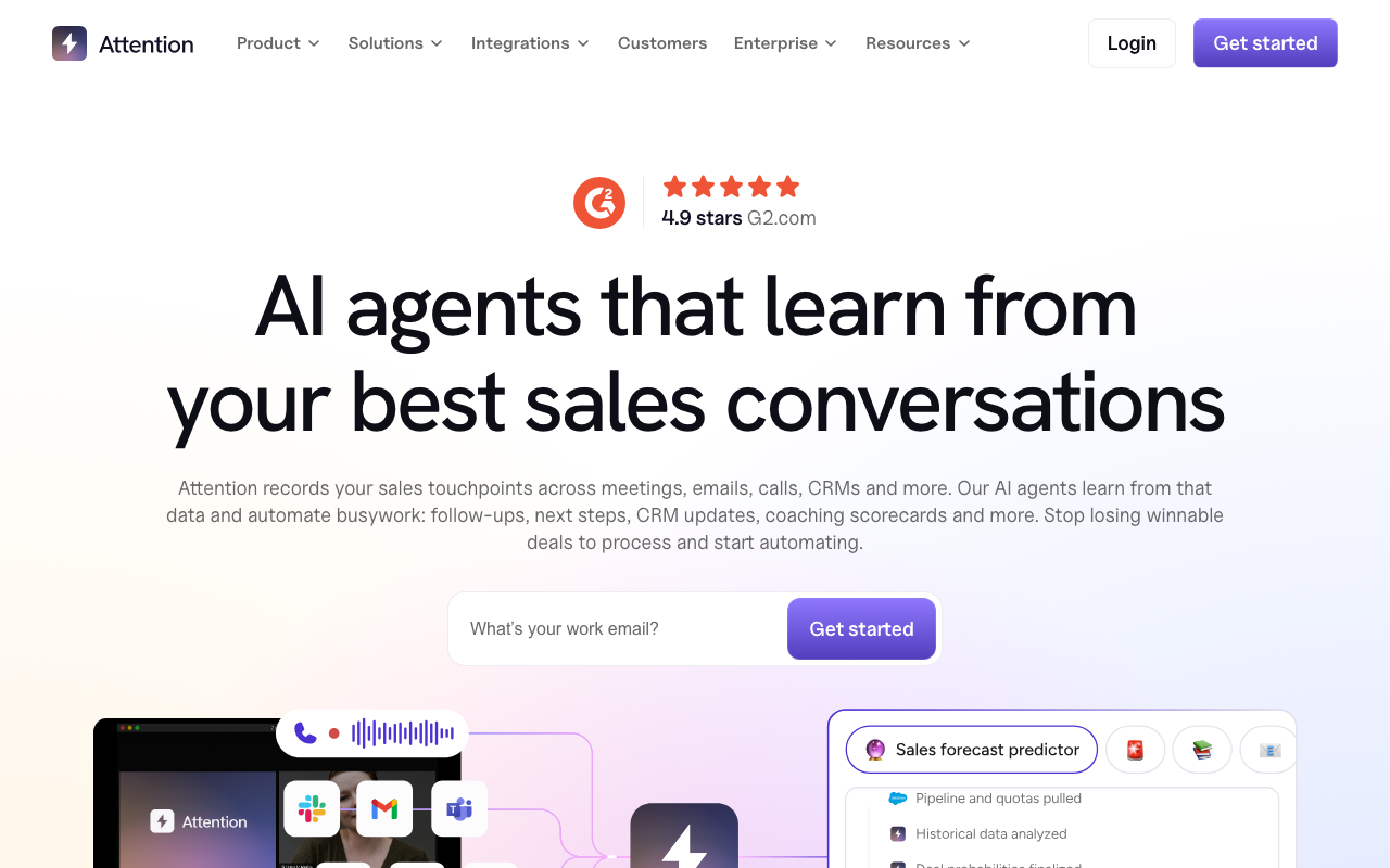 Attention product screenshot