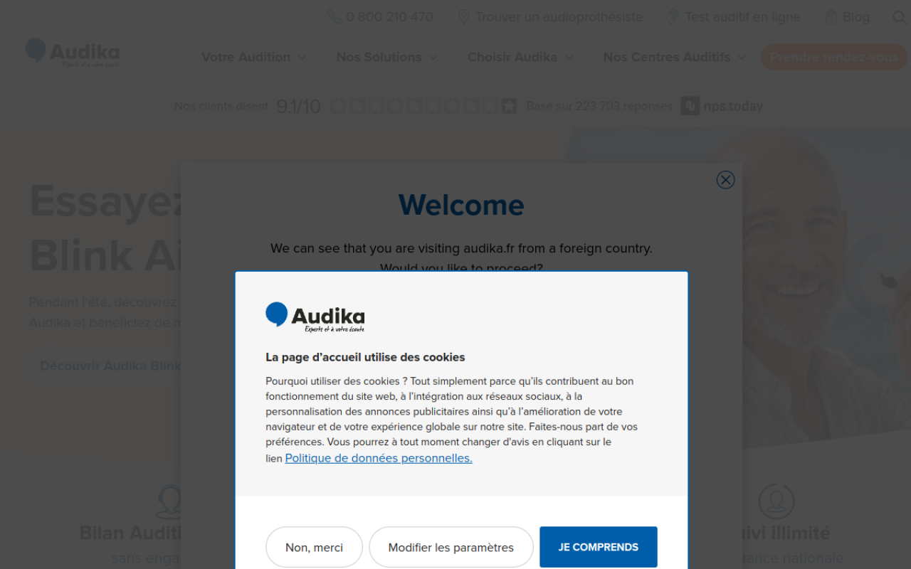 Audika product screenshot