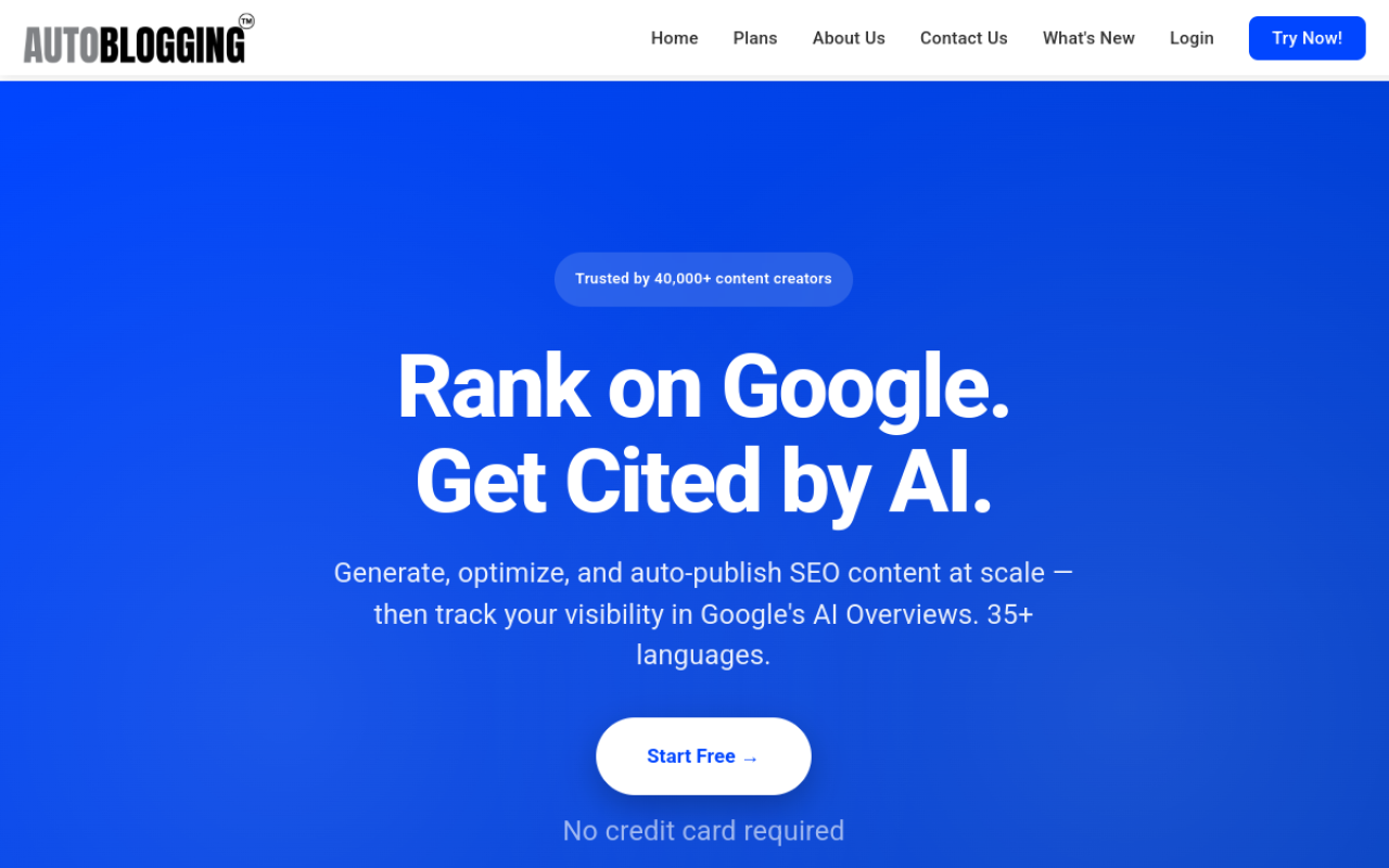 Autoblogging.ai product screenshot