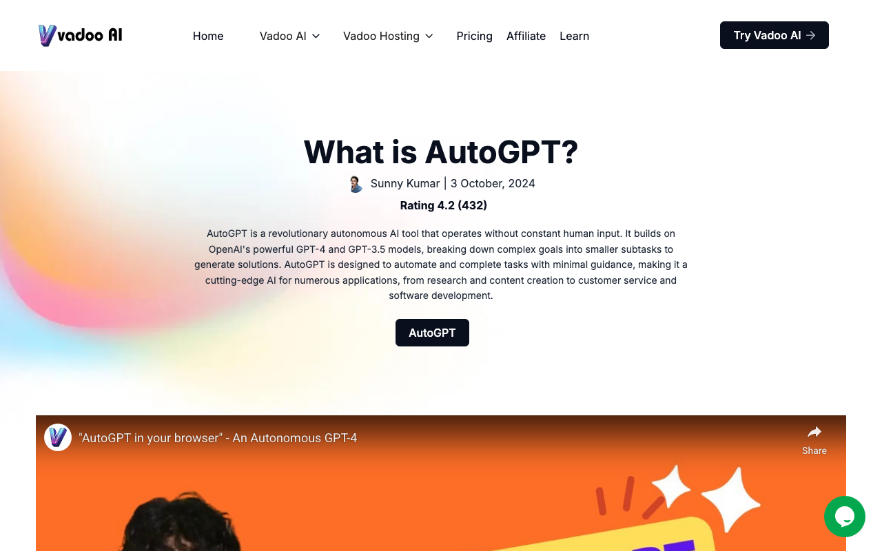 Autogpt.thesamur.ai product screenshot