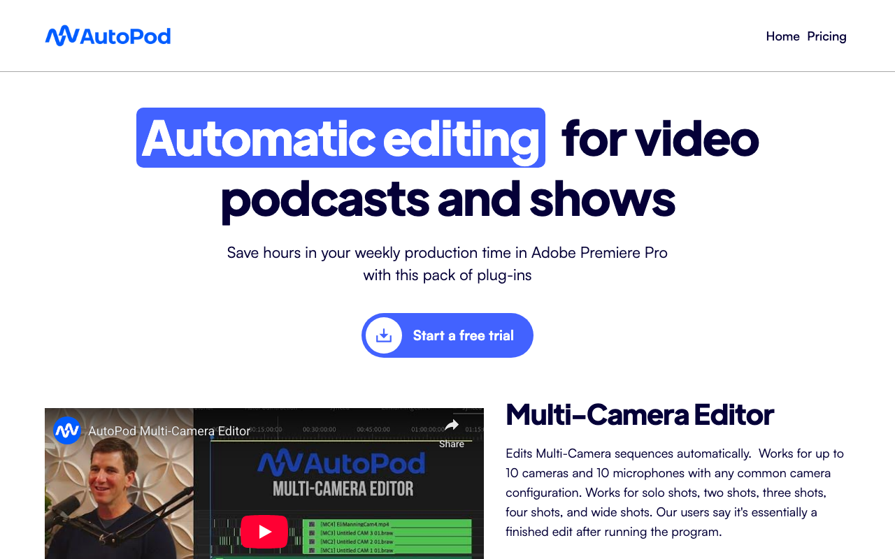 AutoPod product screenshot