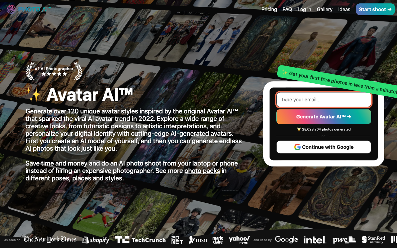 Avatarai.me product screenshot