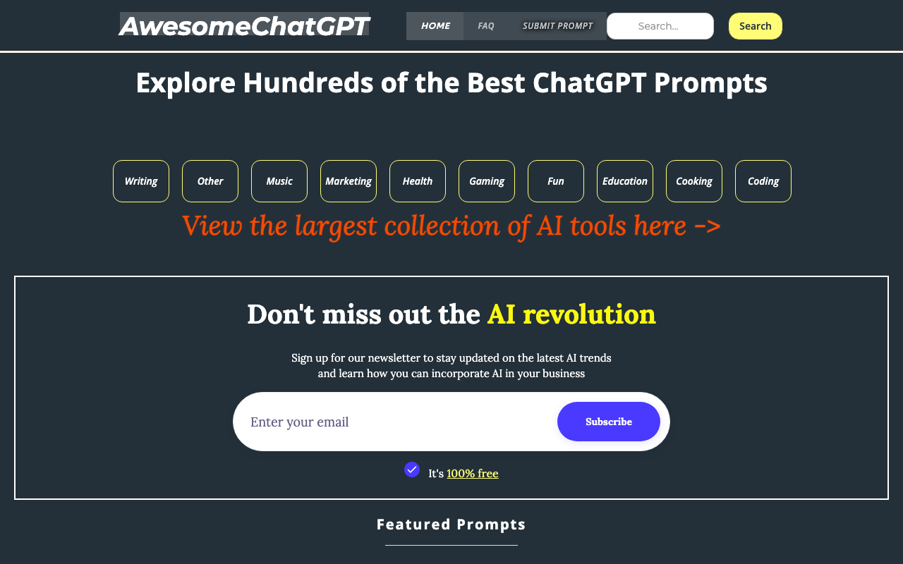 Awesomegptprompts.com product screenshot