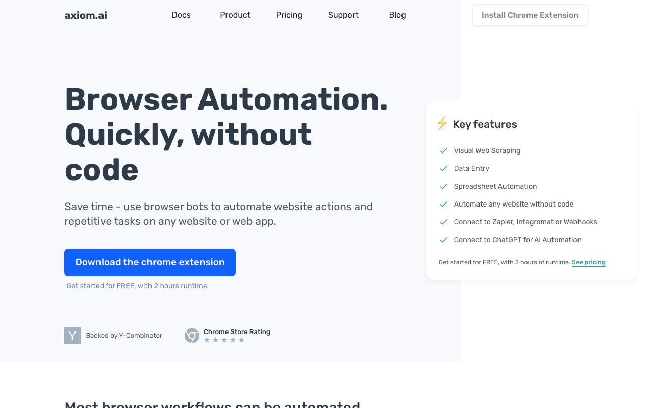 Axiom.ai product screenshot