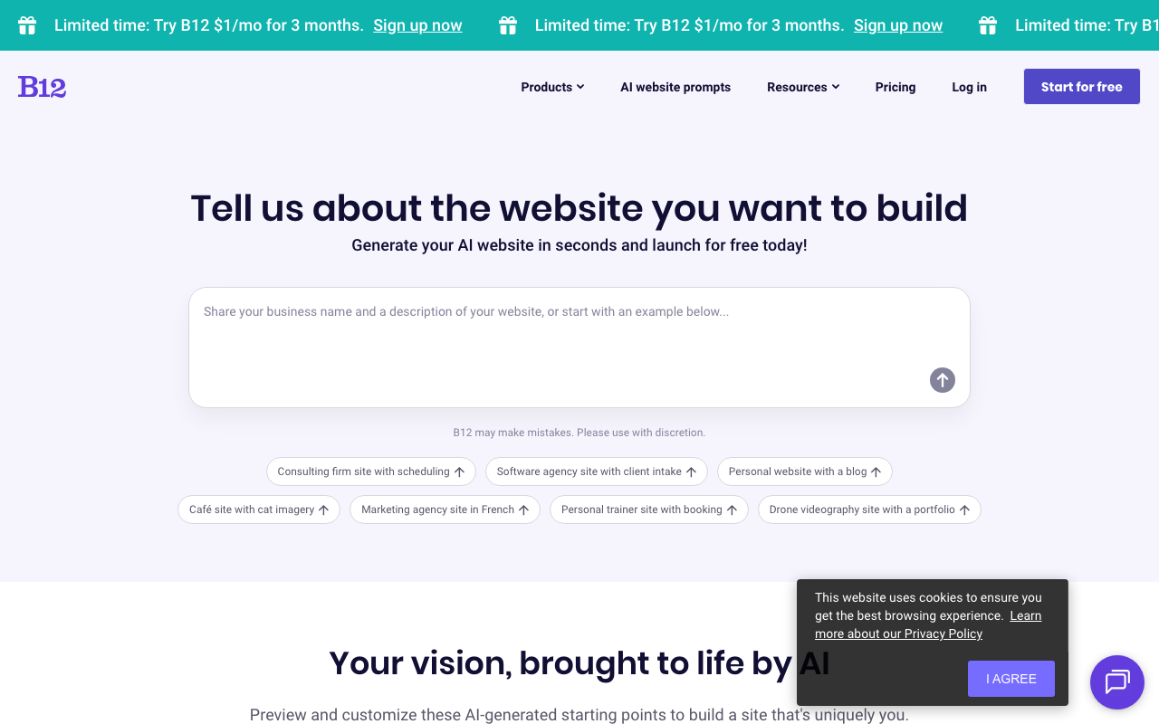 B12 AI Websites Plugin product screenshot