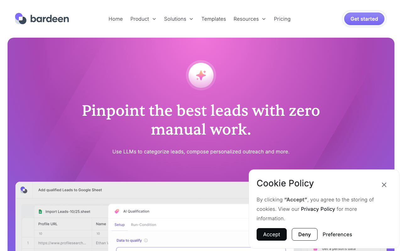 Bardeen product screenshot