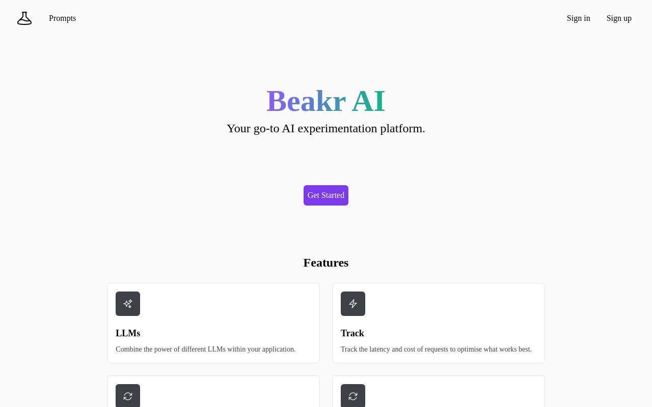 Beakr product screenshot