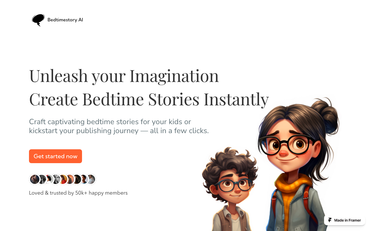 Bedtimestory.ai product screenshot