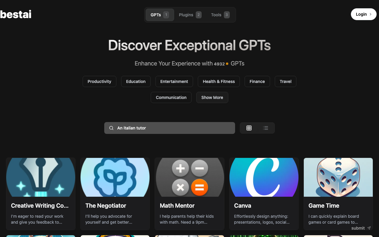 Bestai.fyi product screenshot