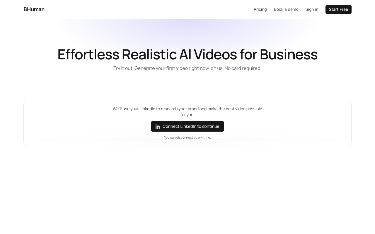 Bhuman.ai product screenshot