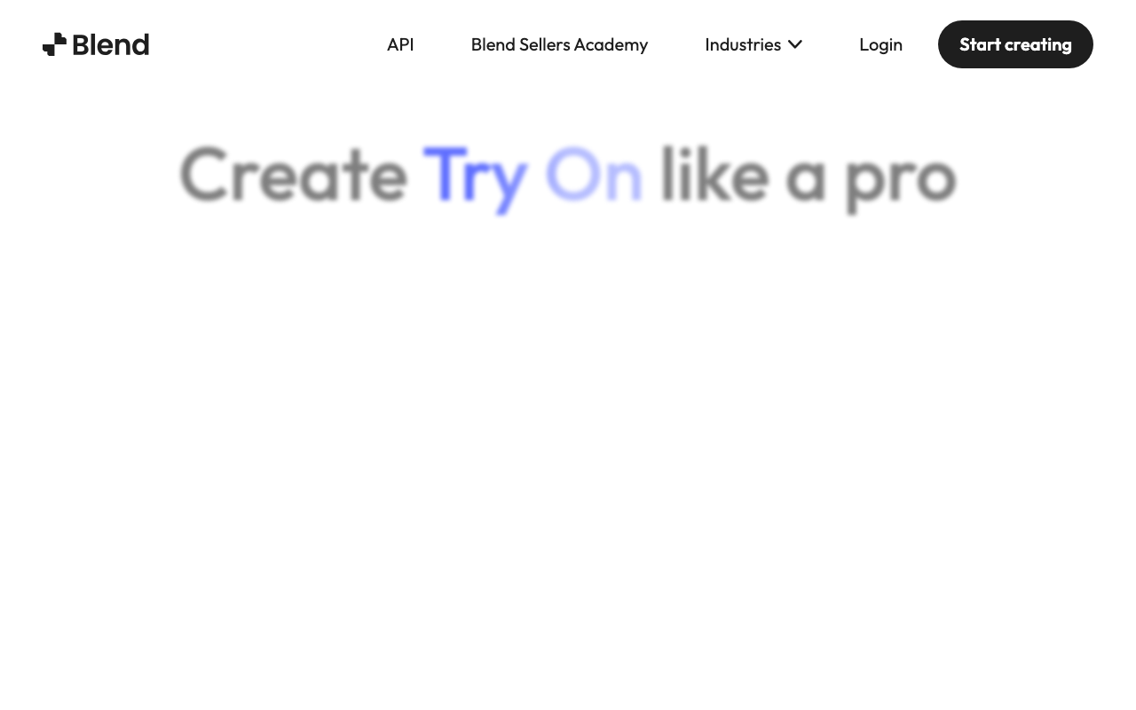 Blend AI Studio product screenshot