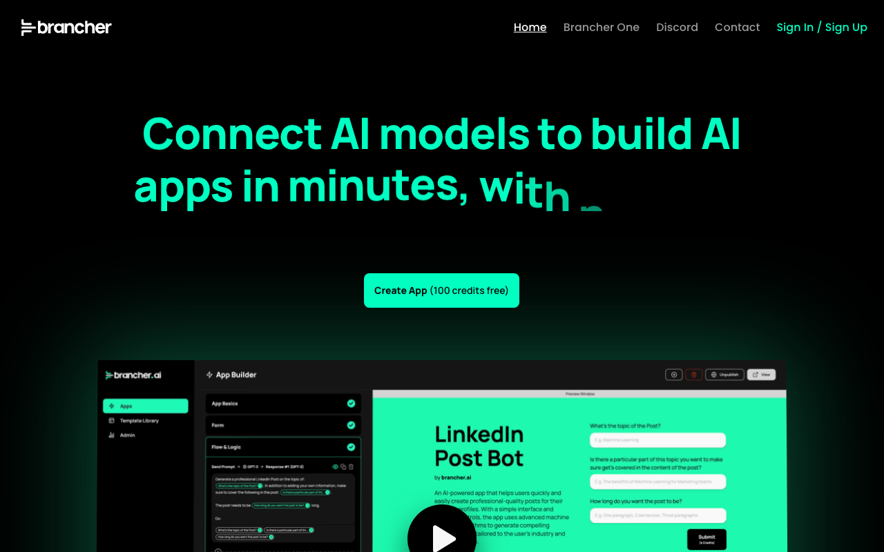 Brancher.ai product screenshot