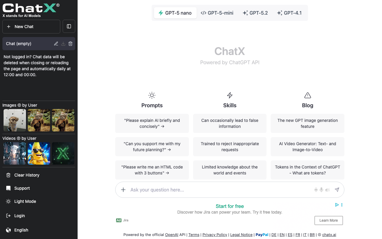 ChatX product screenshot