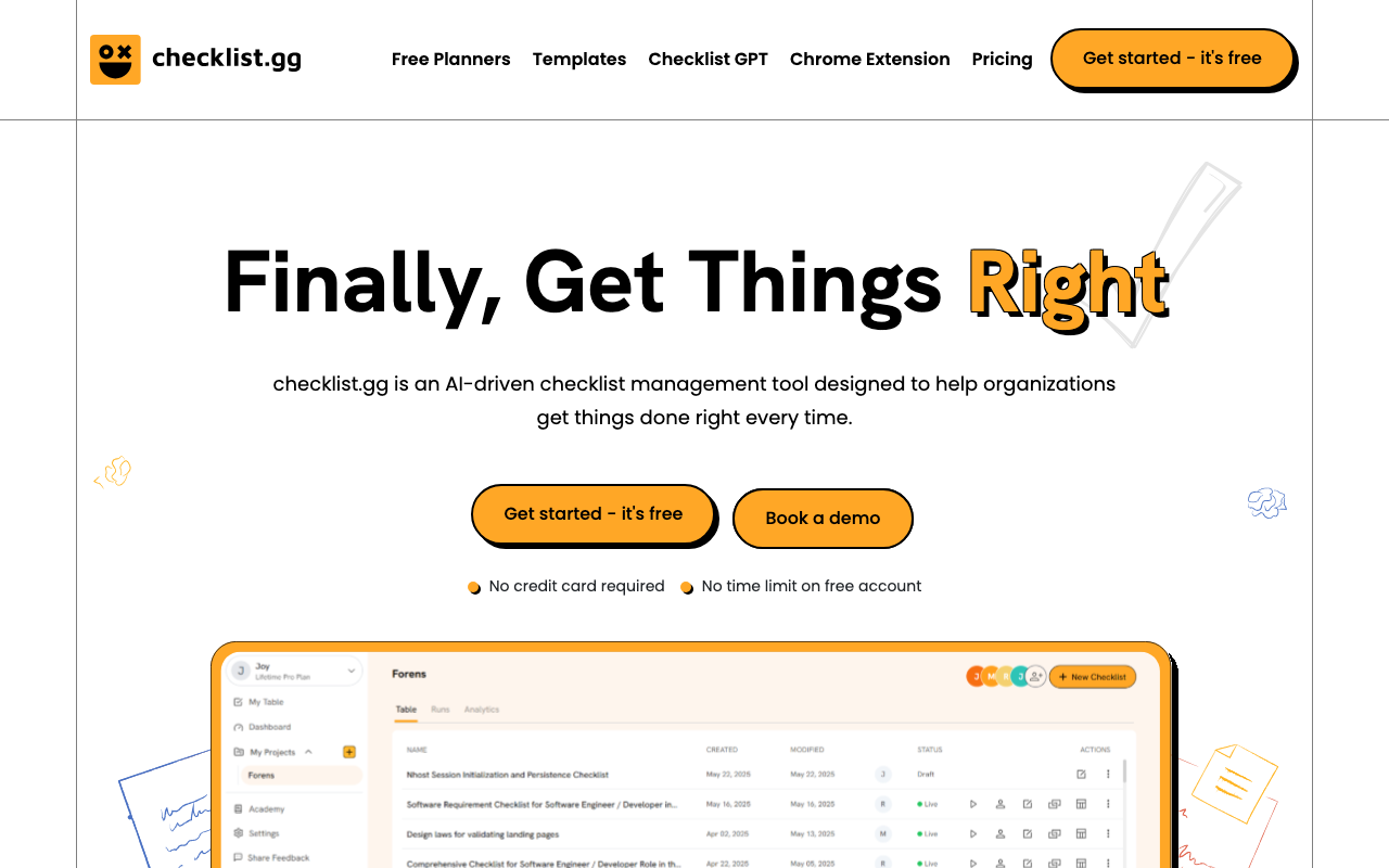checklist.gg product screenshot