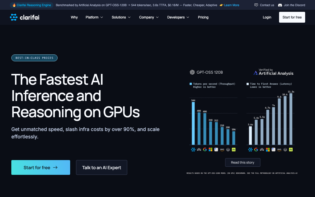 Clarifai product screenshot