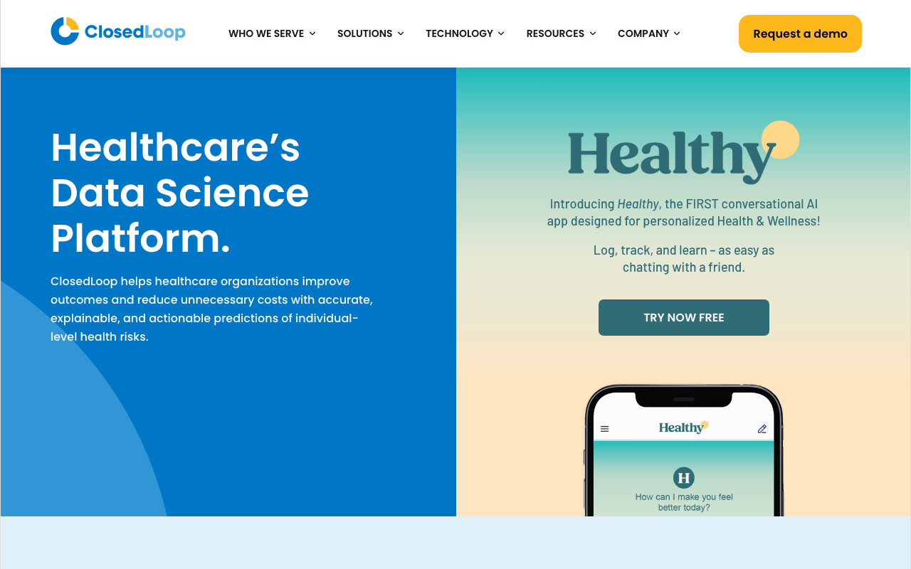 ClosedLoop.ai product screenshot