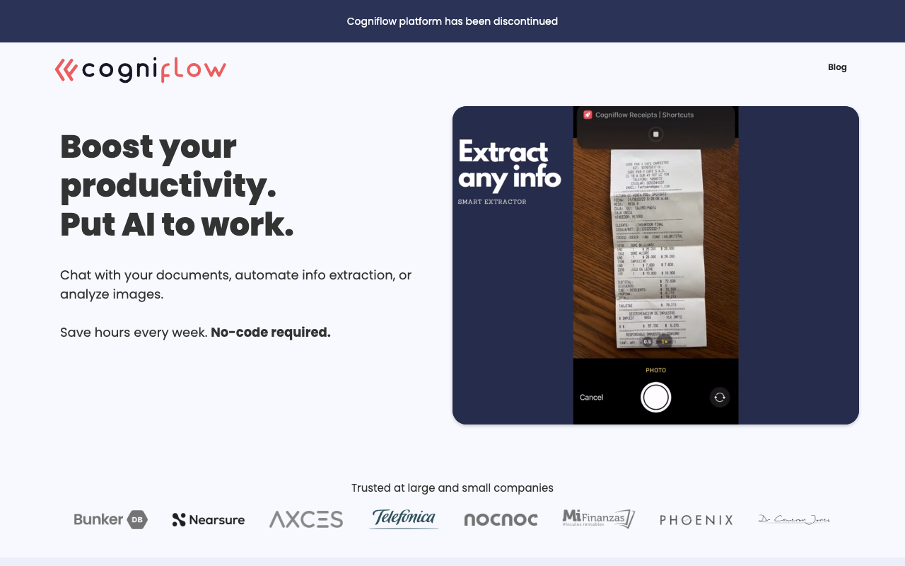 Cogniflow.ai product screenshot
