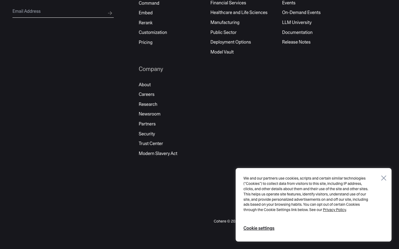 Cohere.ai product screenshot