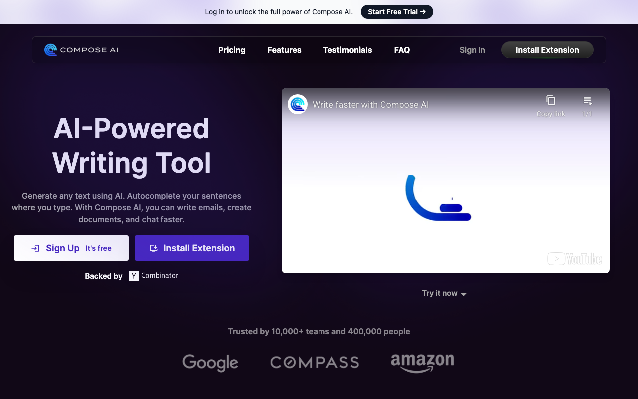 Compose AI product screenshot