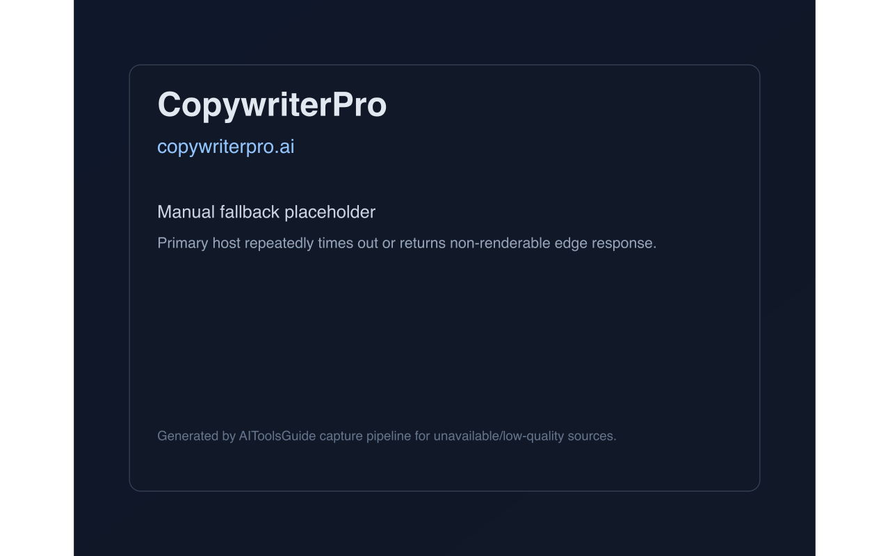 CopywriterPro.ai product screenshot