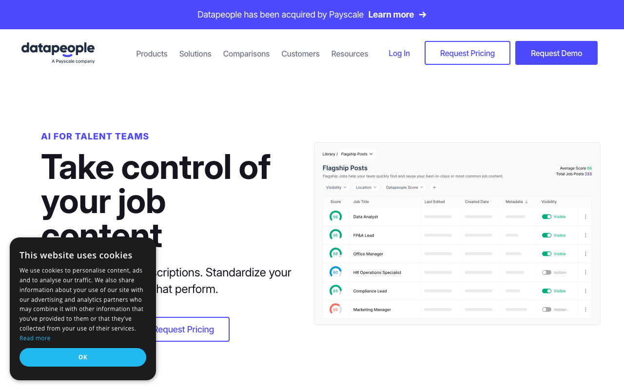 Datapeople product screenshot