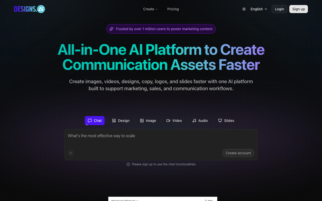 Designs.ai product screenshot