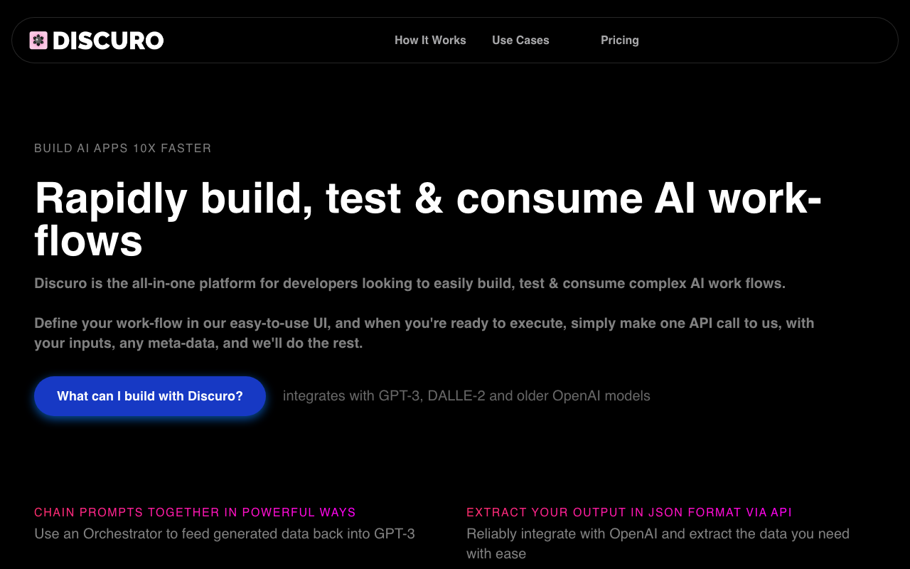 Discuro.com product screenshot