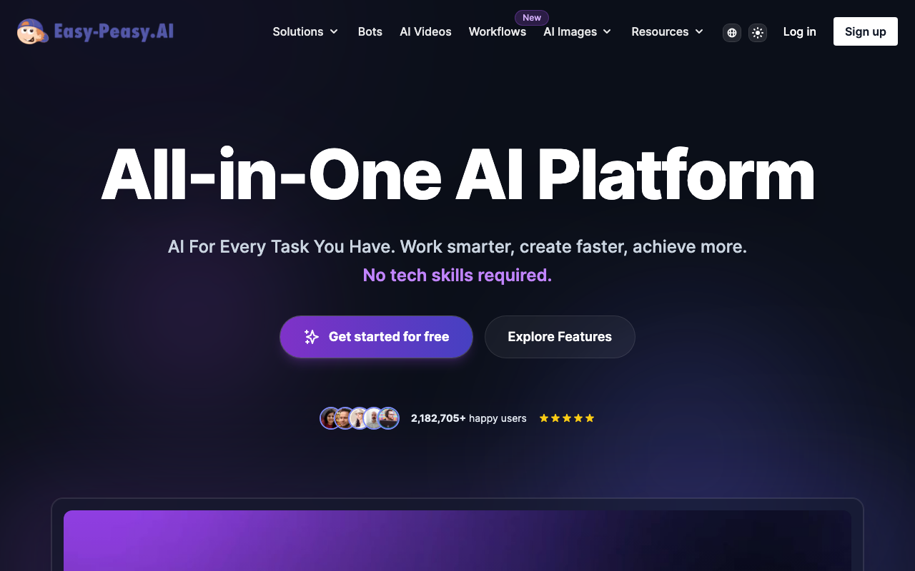 Easy-Peasy.AI product screenshot