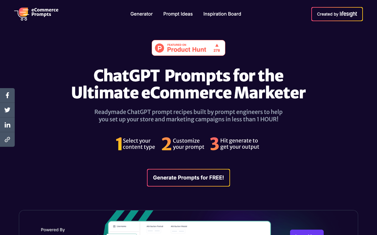 Ecommerceprompts.com product screenshot