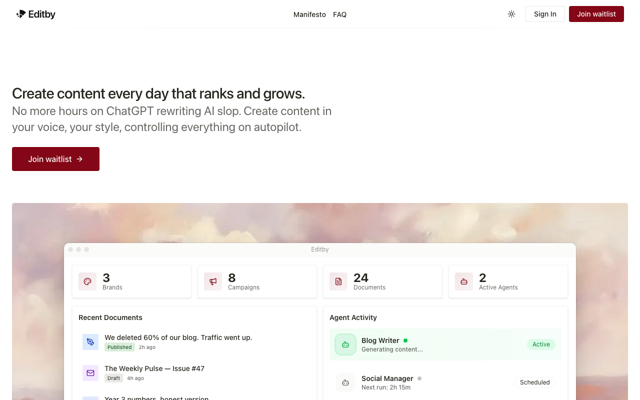 Editby.ai product screenshot