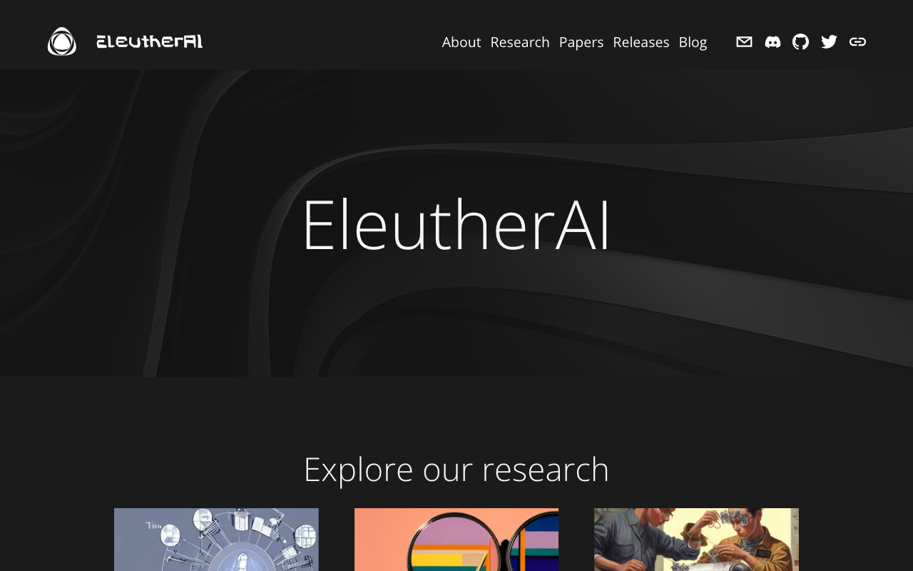 EleutherAI product screenshot