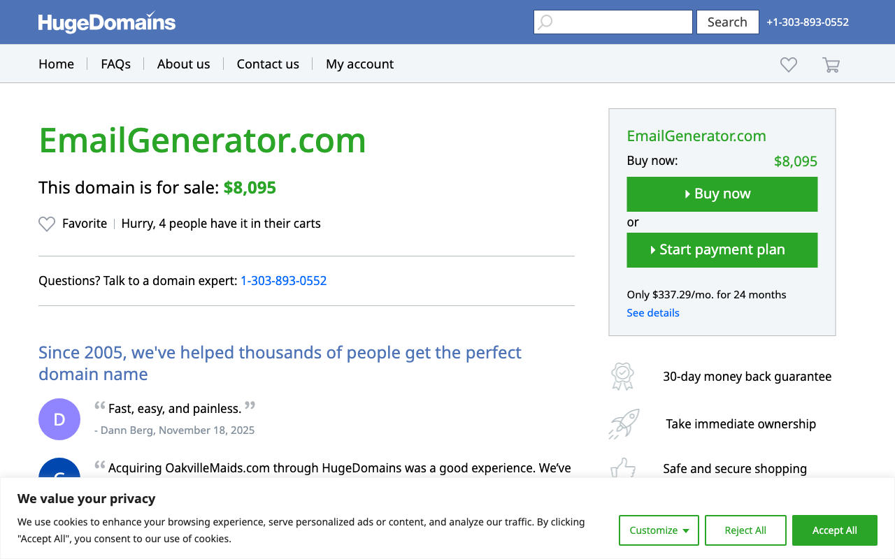 Email Generator product screenshot