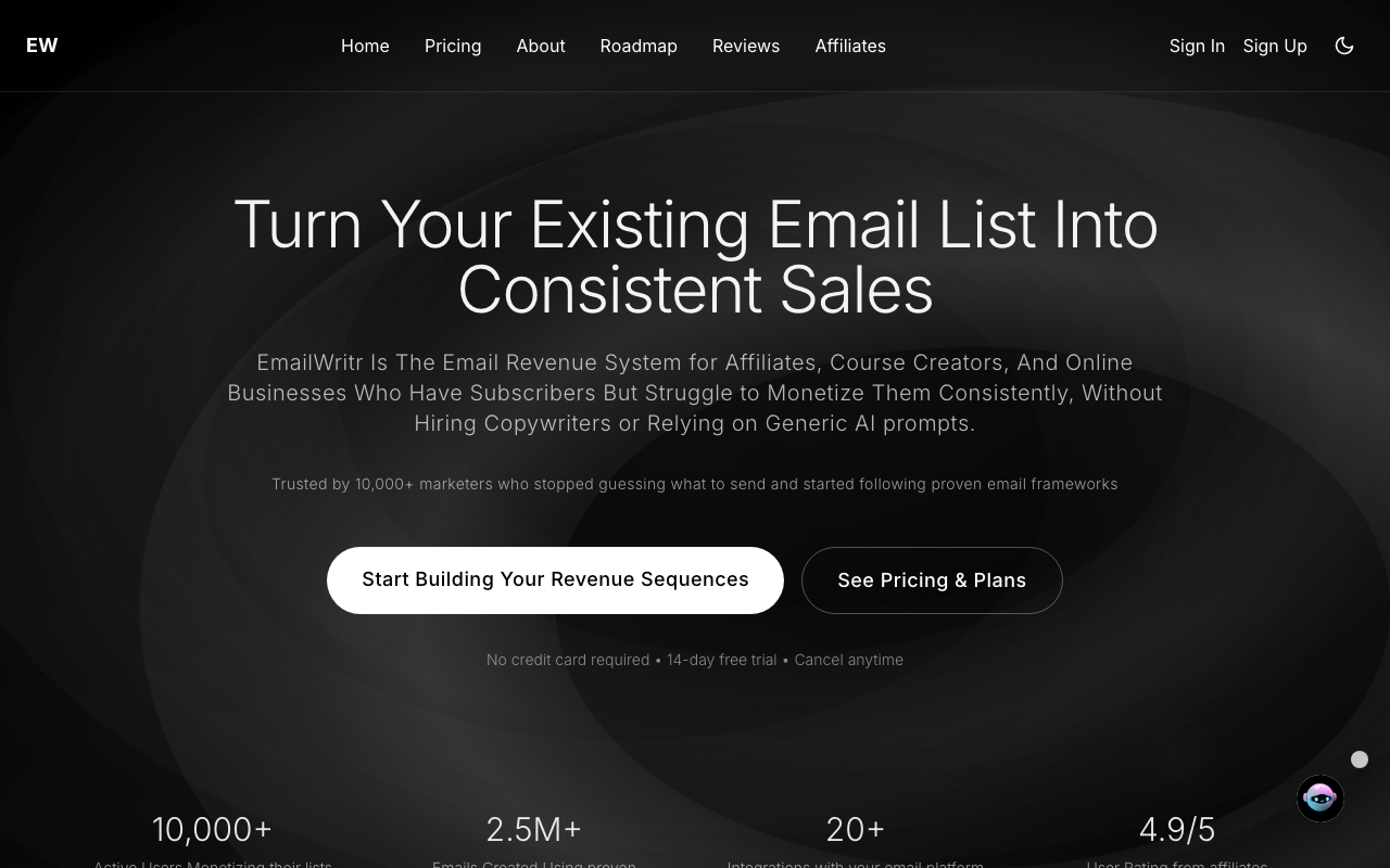 EmailWritr product screenshot