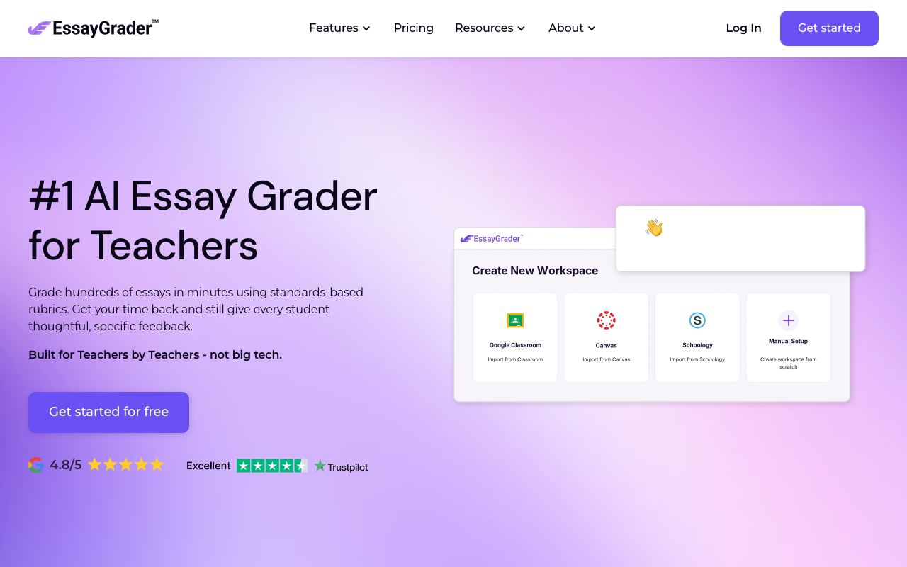 EssayGrader product screenshot