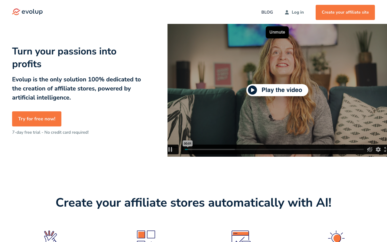 Evolup product screenshot