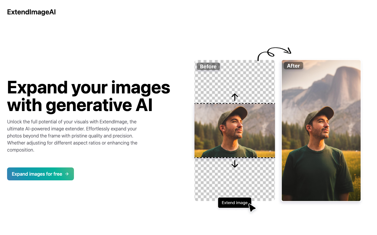 ExtendImageAI product screenshot