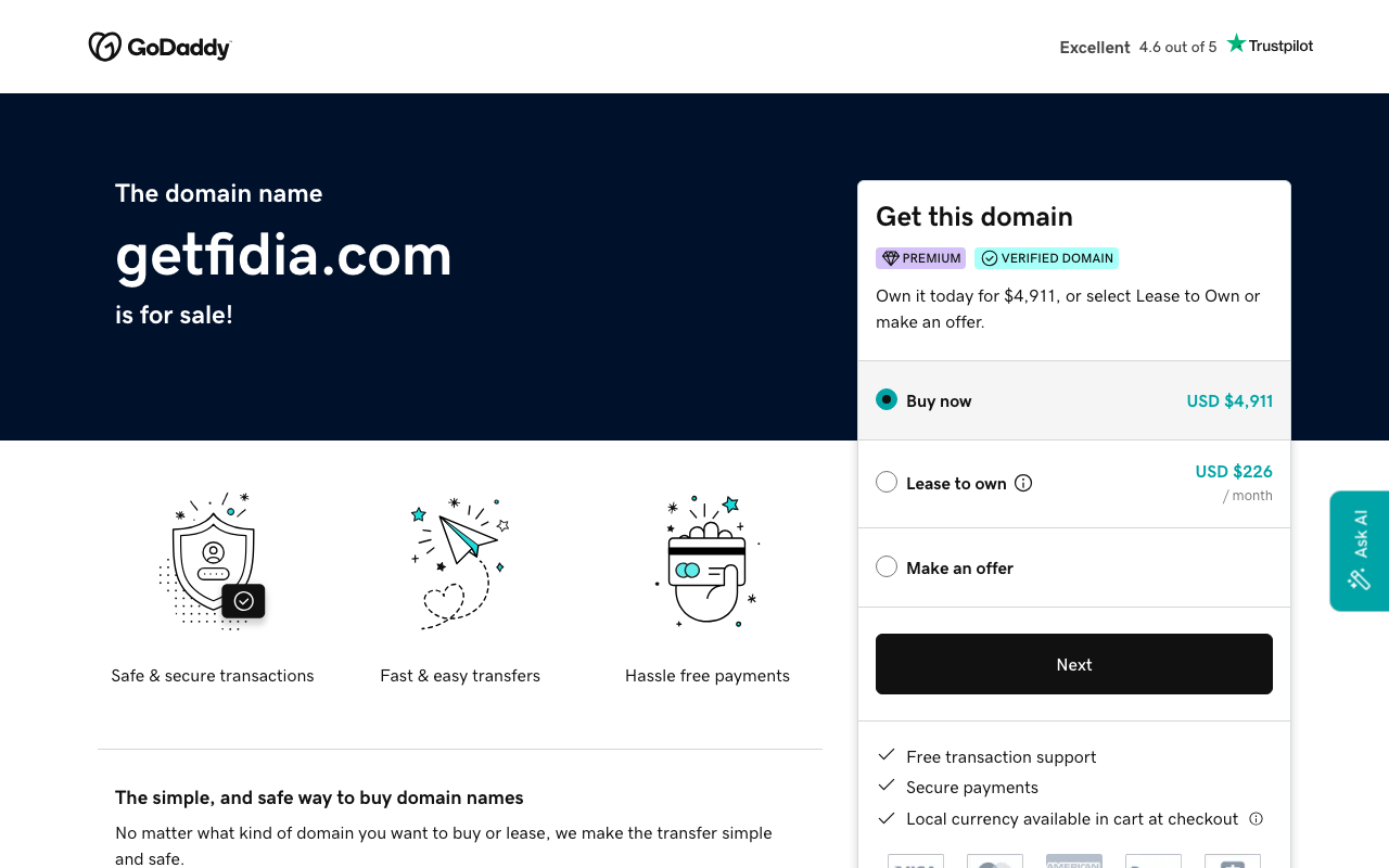 Fidia product screenshot