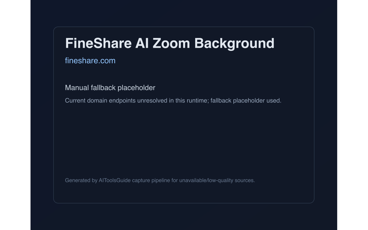 FineShare AI Zoom Background product screenshot