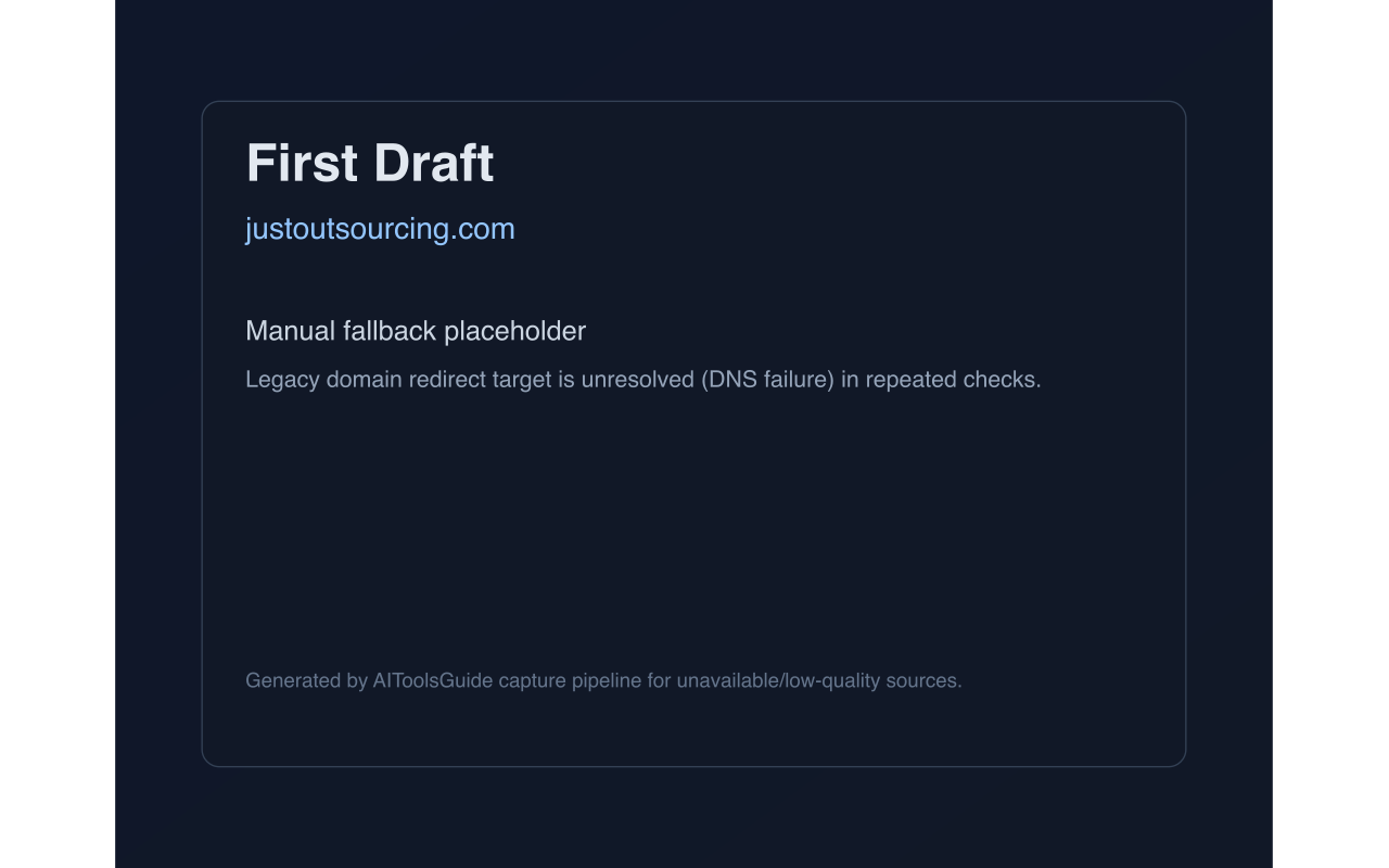 First Draft product screenshot