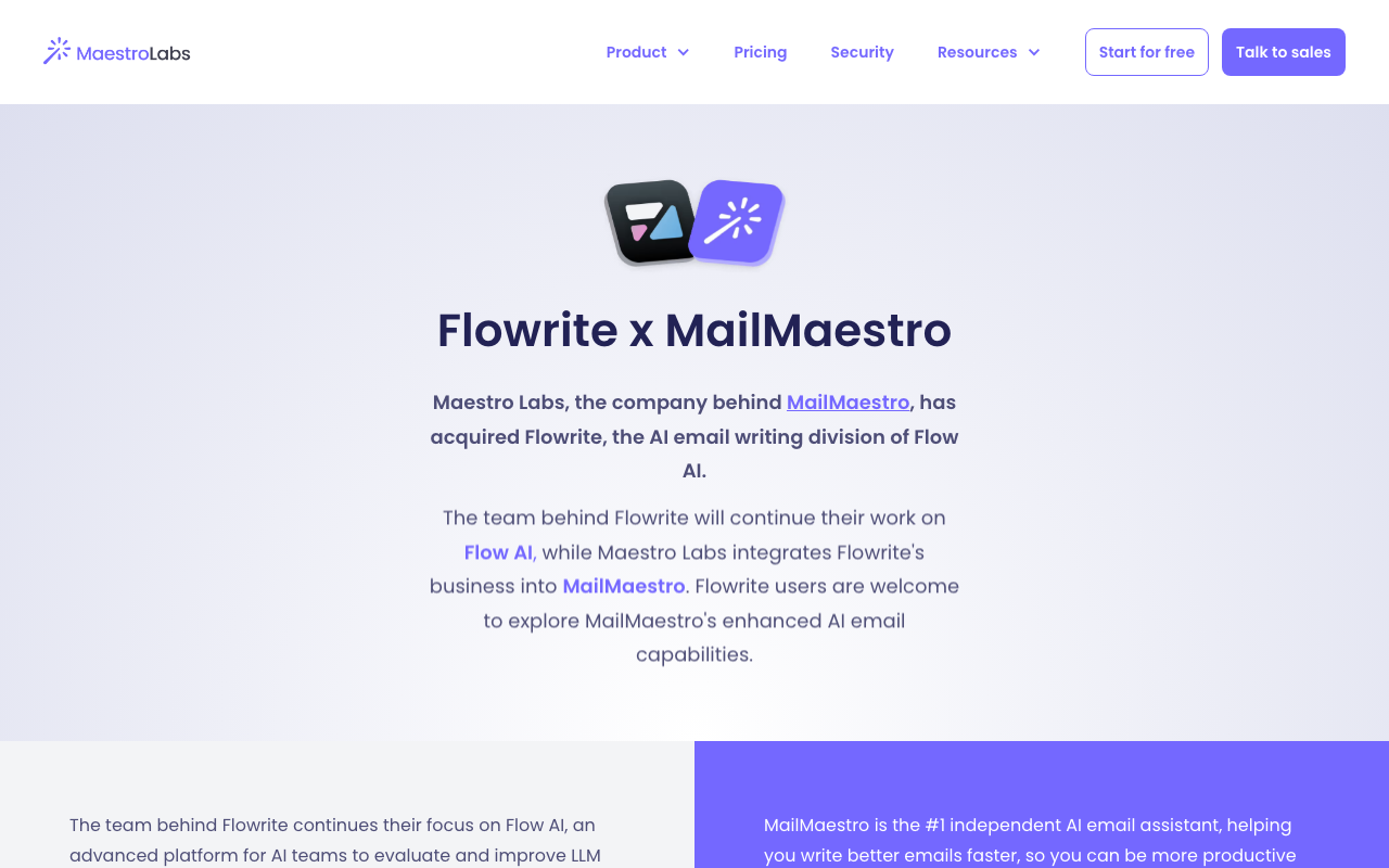 Flowrite.com product screenshot