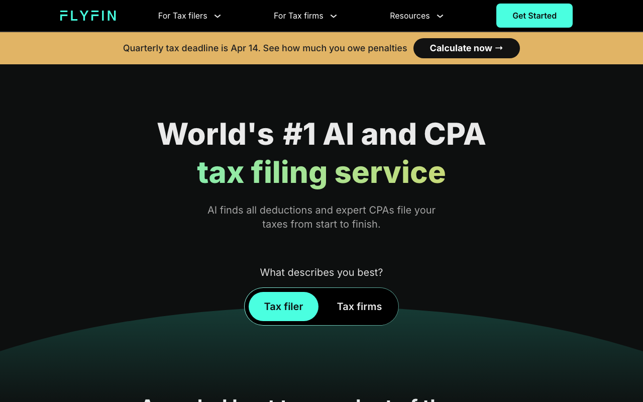 FlyFin product screenshot
